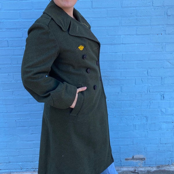 Army Green Coat Etsy