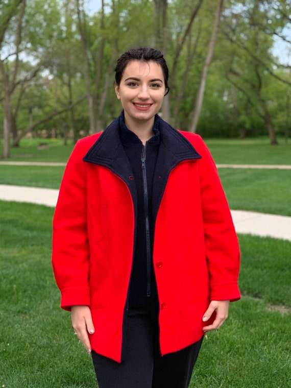 Double Layered Red Coat - image 1