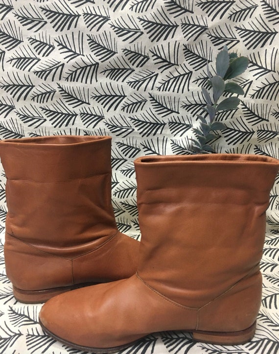 Vintage Brown Leather Boots - US Women's Size 9 - image 1