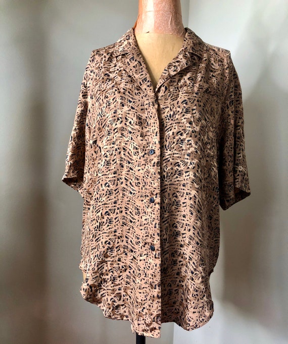 Vintage 70's Button Down in Tan - image 1