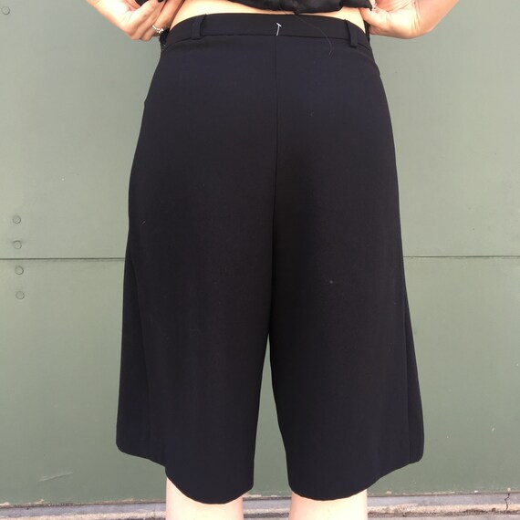 Vintage 1990's Black Flare Bermuda Shorts - image 6