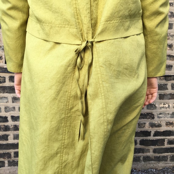 Vintage 1980's Lime Green Coat With Shoulder Pads… - image 6