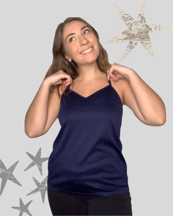 Navy Blue Spaghetti Strap Tank