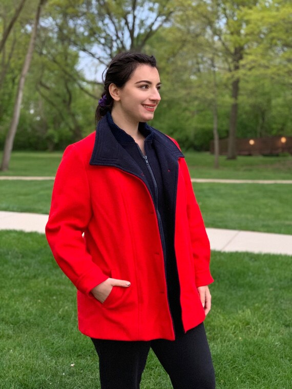 Double Layered Red Coat - image 2