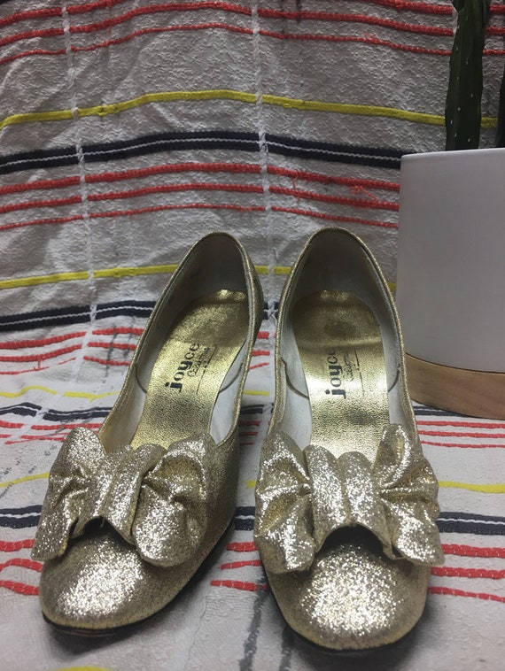 Vintage Gold Sparkly Heels - image 3