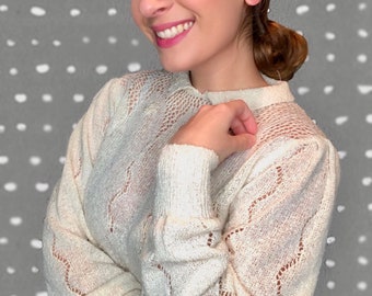 White Beaded and Embellished Top