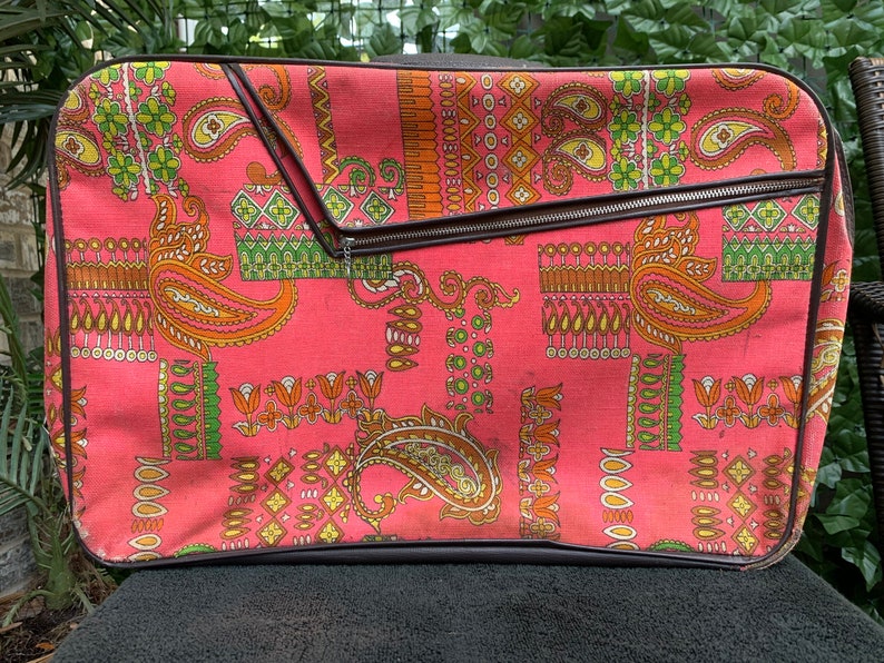 Pink Paisley Suitcase image 1