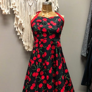 Vintage 1950&#39;s style Cherry Print Dress