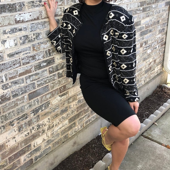 Black beaded jacket