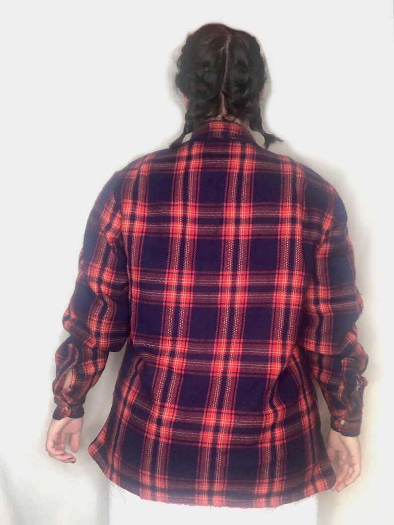 Red And Blue Flannel Jacket