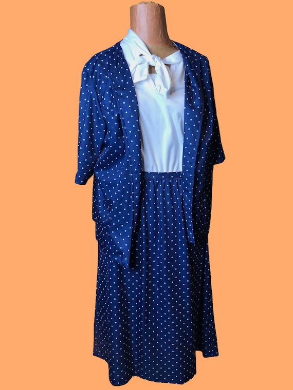 Navy polka dot dress - Gem