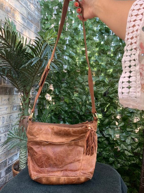 Brown Leather Crossbody - image 2