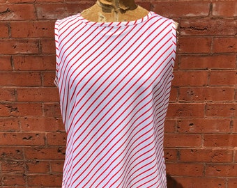Vintage Red and White Tank Top