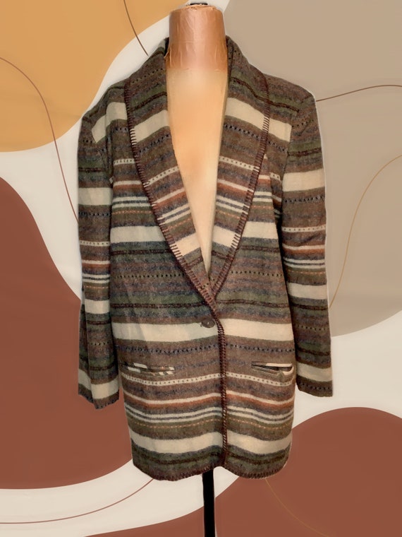 Brown Striped Blazer