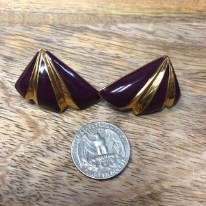 Vintage Purple and Gold Earrings image 3