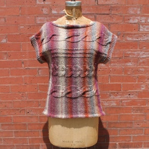Vintage Multi Colored Short Short Sleeve Sweater