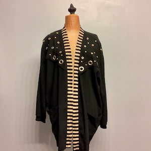 Vintage Black and Gold Cardigan