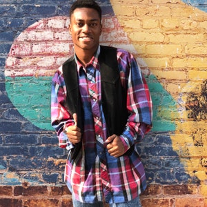Vintage Wrangler 1980&#39;s Plaid Button Up