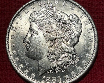 1883 O Morgan Silver Dollar In Mint State BU Condition. Nothing But Flash!