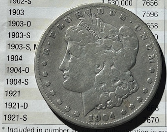 1904 S Morgan Silver Dollar In G/G4 Condition. Heavily Circulated But Great Date!