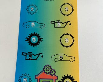 Save 50 Auto Maintenance Savings Challenge for A6 Envelope