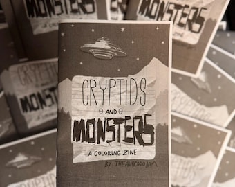 Cryptids & Monsters Coloring Zine