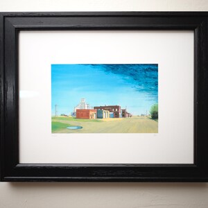 Stampa artistica giclée incorniciata / "Smoky Hills, Great Plains" / Dipinto di paesaggio di Gorham, Kansas / 13,63 x 10,88 pollici / Tru Vue Museum Glass®