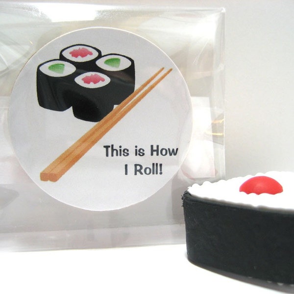 Sushi - This is How I Roll - Funny Wood Magnet
