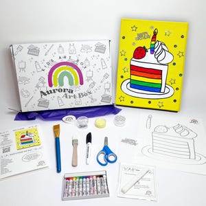 Birthday Cake Canvas Kit – Creative DIY Painting for Kids