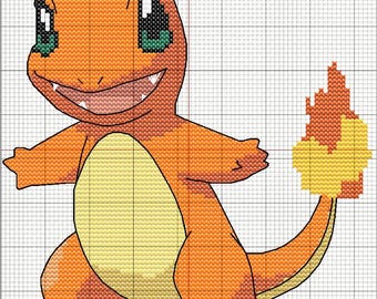 Charmander Cross Stitch Pattern