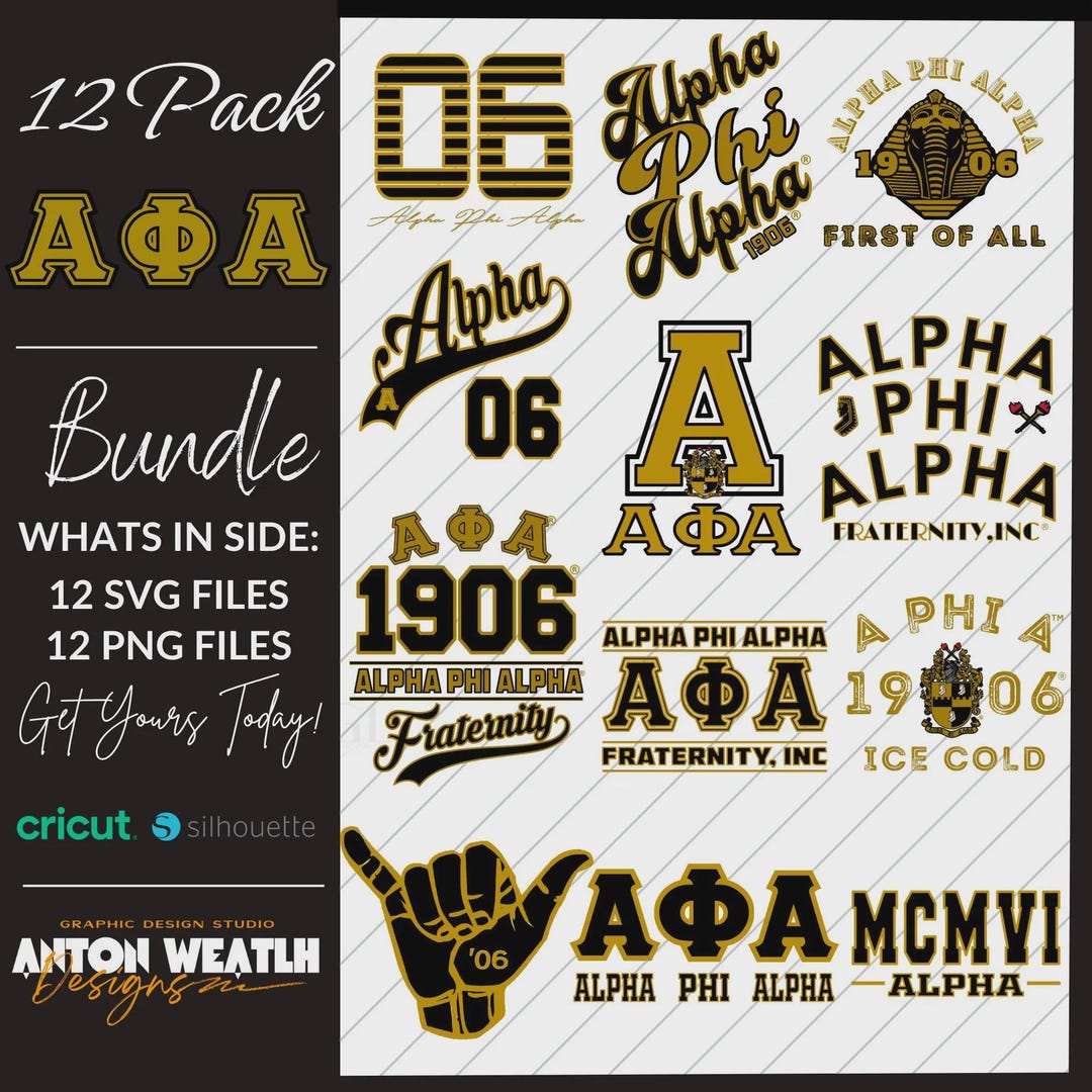 Alpha Phi Alpha Svg, Layered Svg Files for Cricut, 1906 Svg, Alpha Phi ...