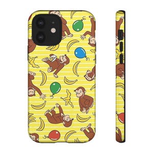 Curious George Handyhülle - Lustiges Tierdesign für Kinder, strapazierfähige Handyhülle, niedliches Geschenk für Geburtstage, Cartoon-Hülle, einzigartiges Accessoire