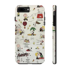 Fundas resistentes para teléfono con personajes de Peanuts, diseño de dibujos animados, regalo divertido para amigos y niños, regalo navideño, diseño de Snoopy