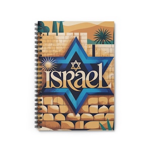 Israel Spiral Notebook - Ruled Line, Star of David Gift, Travel Journal, Stationery for Students, Christian and Jewish Celebrations