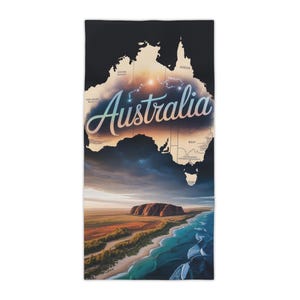 Serviettes de plage sur le thème de l'Australie, parfaites pour l'été, voyage, cadeaux, détente au bord de la piscine, décoration côtière