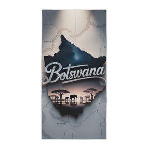 Botswana Map Strandtücher, Reise-Souvenir, Sommer Vibes, Pool-Party-Accessoire, Geschenk für Reisende