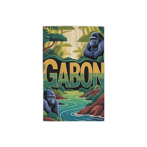 Gabon Jungle Adventure Beach Towels,Vibrant Gorilla Print for Tropical Getaways, Summer Fun, Pool Days, Travel Essentials, Gifts