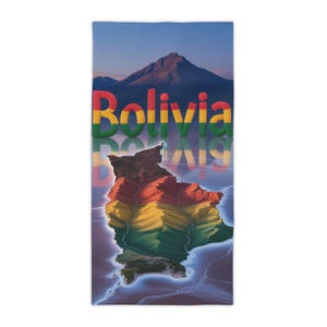 Lebendiges Bolivien Strandtuch, Sommer entkommen, Bunte Reiseausrüstung, Strand Essentials, Geschenk für Wanderlust-Liebhaber, Poolside Zubehör