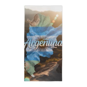 Argentinien Karte Strandhandtücher | Sommer Vibes, Reisegeschenk, Strand Essentials, Accessoire am Pool, Urlaubstuch