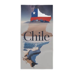 Von Chile inspirierte Strandtücher - Küstendekor, Sommerutensilien, Reisezubehör, Geschenk für Strandliebhaber, Mexiko-Souvenir