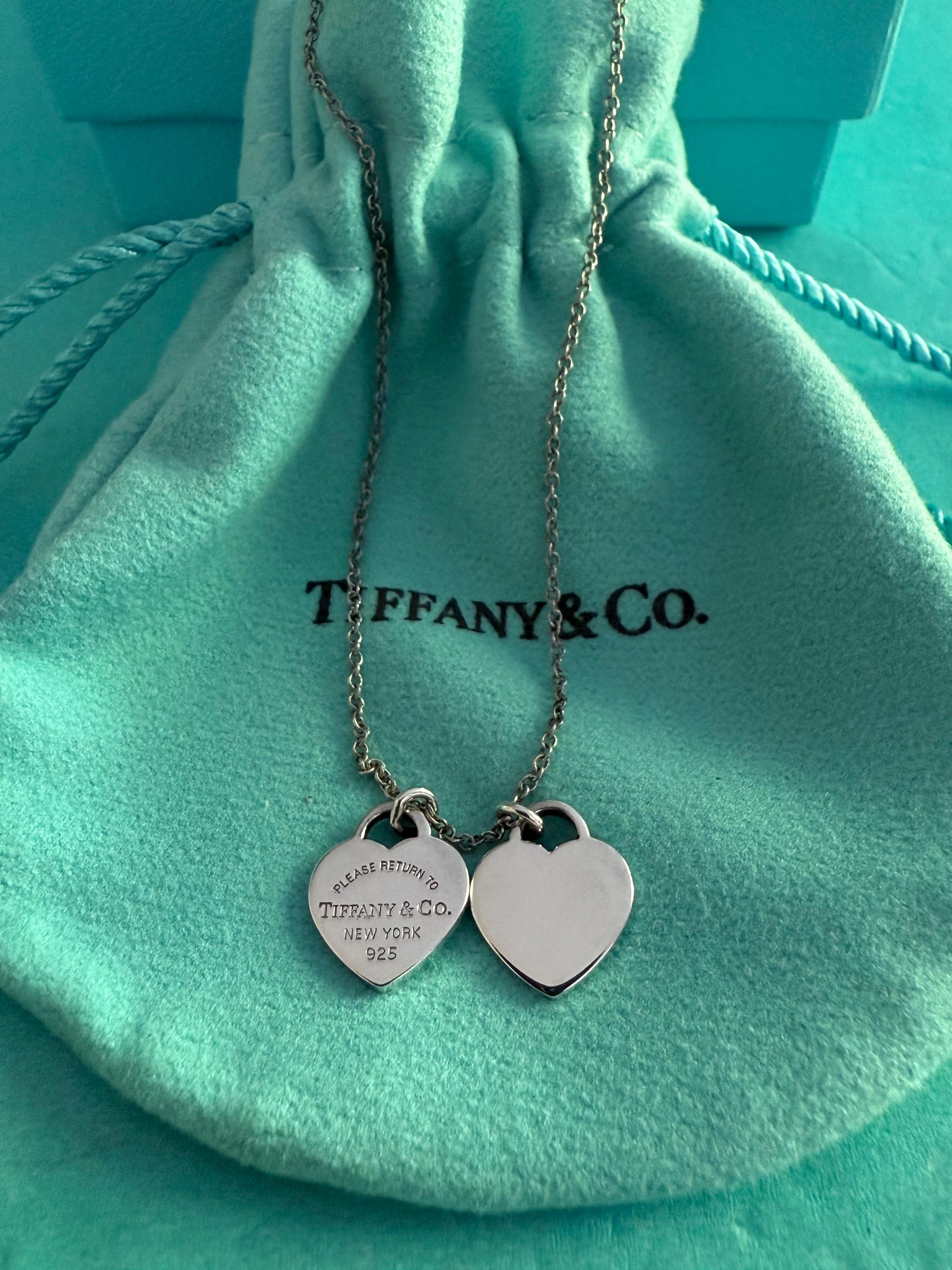 【ユーズド品】TIFFANY　Double Loving Heart　＊580 ユーズド品】TIFFANY Double Loving Heart ＊580