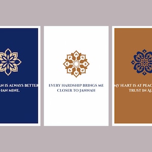 Jeu de cartes numériques islamiques - Duas, citations du Coran, affirmations