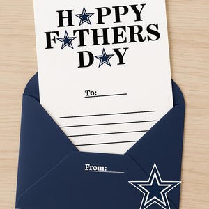 Digitale Vatertagskarte, Vatertagskarte, druckbare Karte, dallas Cowboys Karte, druckbarer Vatertag, Karte für Papa, Karte für Onkel