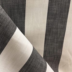 Perennials Indoor Outdoor Upholstery Fabric Vintage Stripe Noir By The Yard