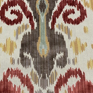 Lee Jofa Velvet Ikat Fabric Java Remnant