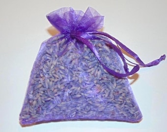 Sachês de Lavanda Orgânica Grosso, Pacote com 5, Aromatizador de Gaveta para Aromaterapia