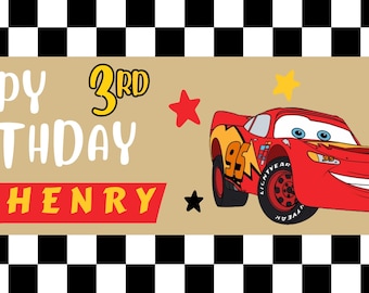 Paquete de cumpleaños de Rayo McQueen - Plantillas digitales