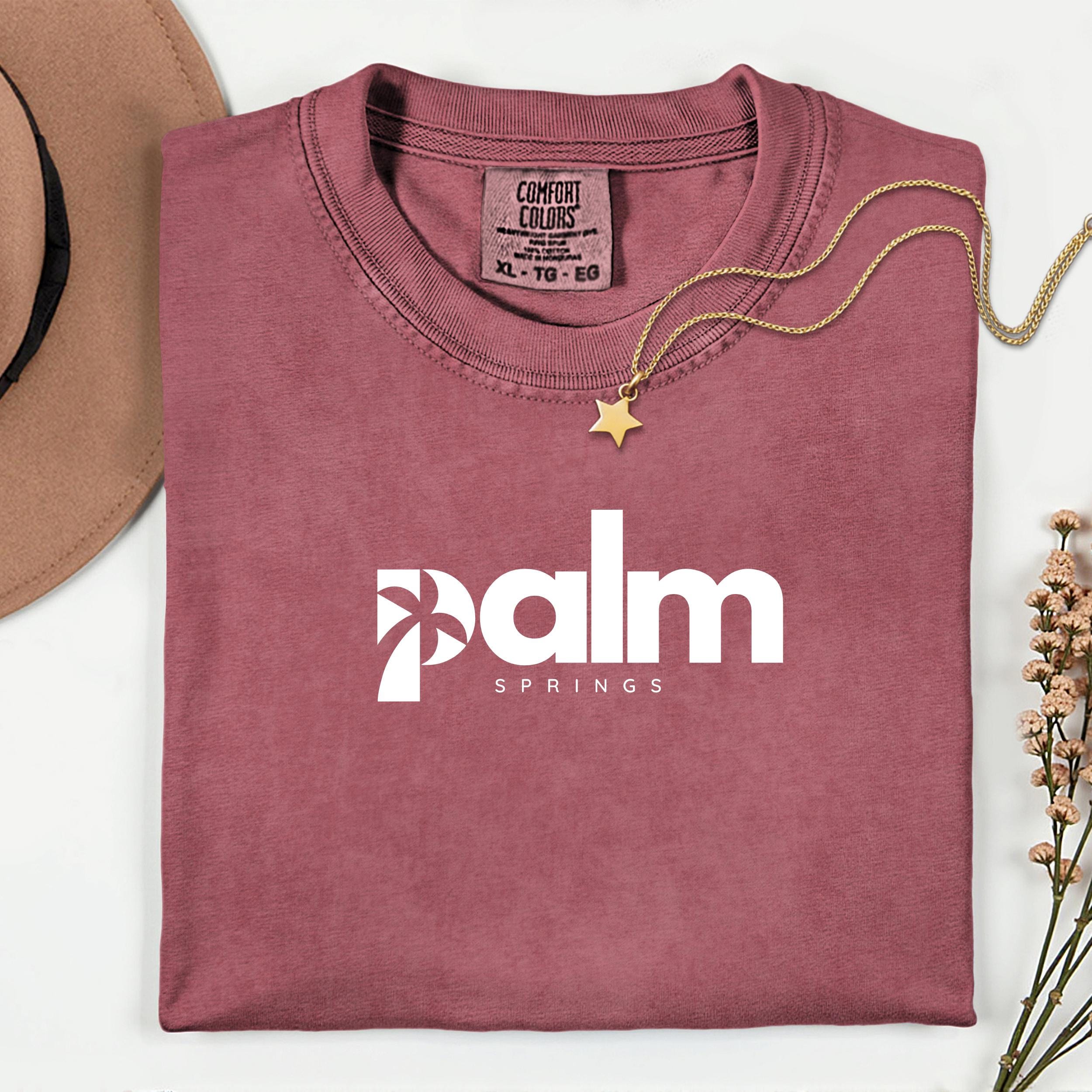 パームスプリングス レトログラフィックTシャツ：ガーメントダイ