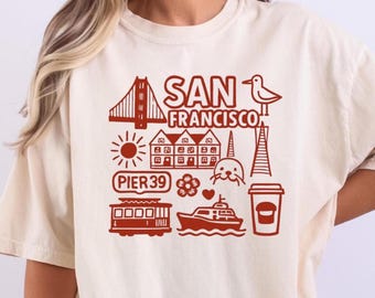 San Francisco Comfort Colors Tee: Golden Gate Bridge Souvenir Shirt