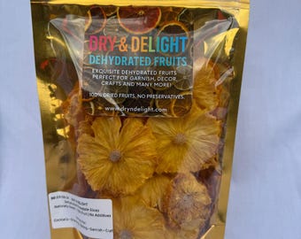 Dehydrated Pineapple Slices: Naturally Sweet Tropical Fruit Snack (100g Resealable Pack)